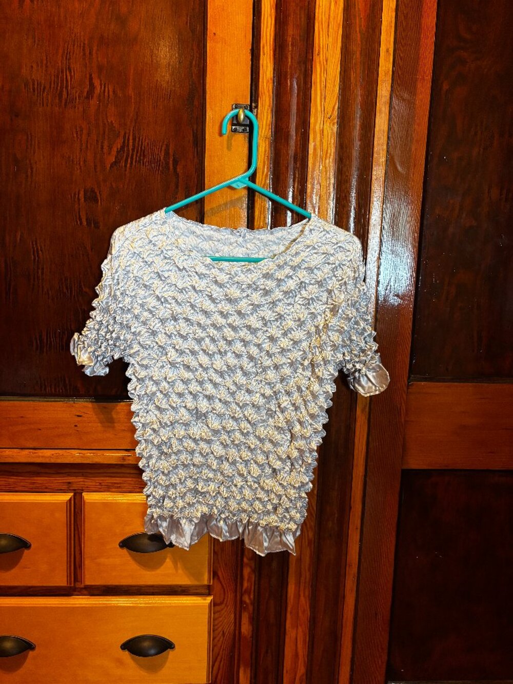 Vintage 90s Silver Bubble Popcorn Shirt Size Medium
